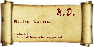 Miller Dorina névjegykártya